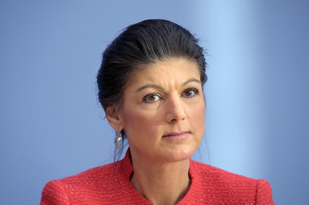 Bundespressekonferenz zur Gründung der Partei Bündnis Sahra Wagenknecht in Berlin
