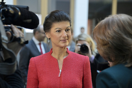 Bundespressekonferenz zur Gründung der Partei Bündnis Sahra Wagenknecht in Berlin