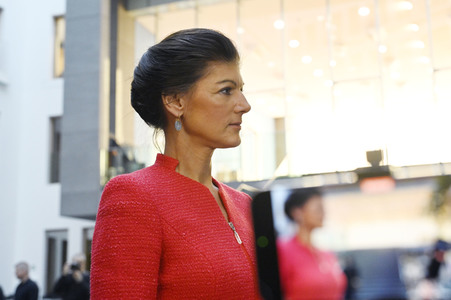 Bundespressekonferenz zur Gründung der Partei Bündnis Sahra Wagenknecht in Berlin