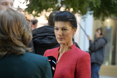 Bundespressekonferenz zur Gründung der Partei Bündnis Sahra Wagenknecht in Berlin