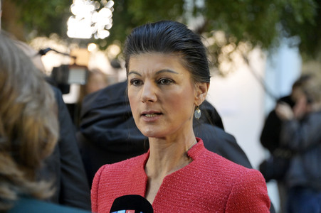 Bundespressekonferenz zur Gründung der Partei Bündnis Sahra Wagenknecht in Berlin