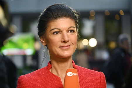Bundespressekonferenz zur Gründung der Partei Bündnis Sahra Wagenknecht in Berlin