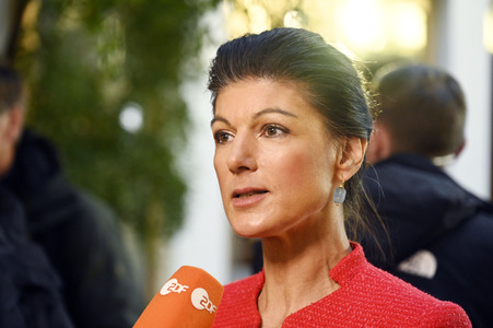 Bundespressekonferenz zur Gründung der Partei Bündnis Sahra Wagenknecht in Berlin