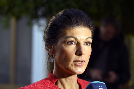 Bundespressekonferenz zur Gründung der Partei Bündnis Sahra Wagenknecht in Berlin