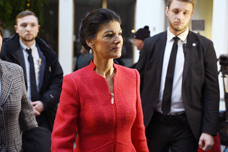 Bundespressekonferenz zur Gründung der Partei Bündnis Sahra Wagenknecht in Berlin