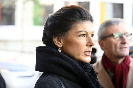 Bundespressekonferenz zur Gründung der Partei Bündnis Sahra Wagenknecht in Berlin