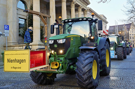Bauerndemo gegen Agrarpolitik der Bundesregierung in Hannover