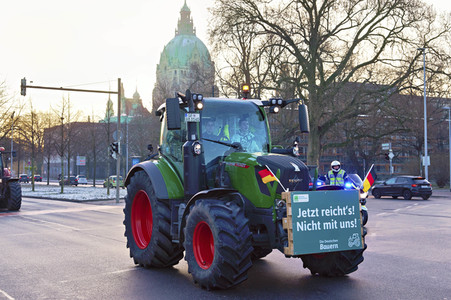 Bauerndemo gegen Agrarpolitik der Bundesregierung in Hannover