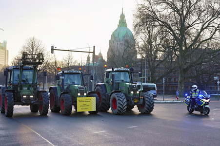 Bauerndemo gegen Agrarpolitik der Bundesregierung in Hannover
