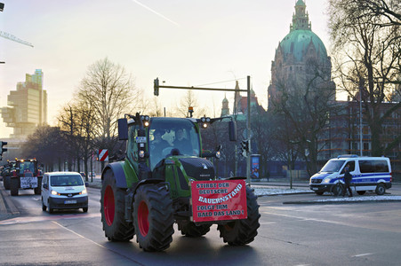 Bauerndemo gegen Agrarpolitik der Bundesregierung in Hannover