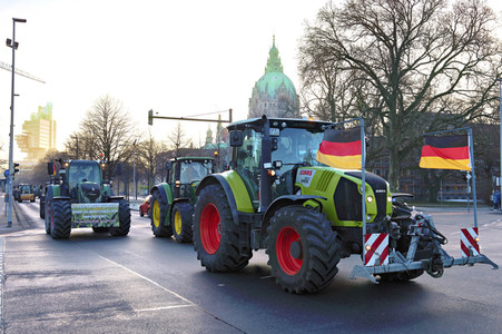 Bauerndemo gegen Agrarpolitik der Bundesregierung in Hannover