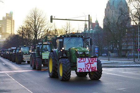 Bauerndemo gegen Agrarpolitik der Bundesregierung in Hannover