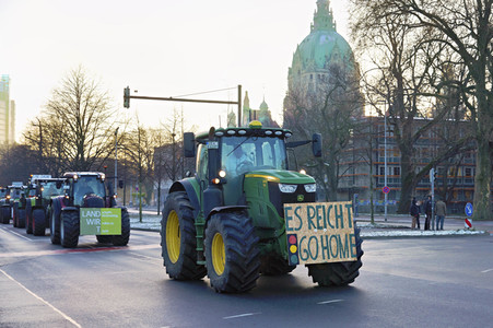 Bauerndemo gegen Agrarpolitik der Bundesregierung in Hannover