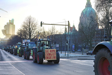 Bauerndemo gegen Agrarpolitik der Bundesregierung in Hannover
