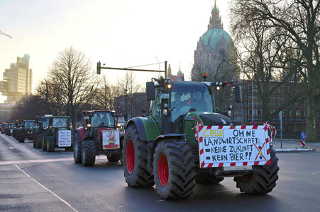 Bauerndemo gegen Agrarpolitik der Bundesregierung in Hannover