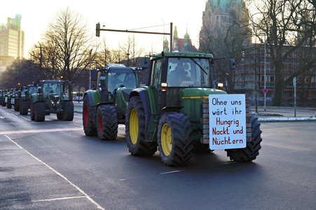 Bauerndemo gegen Agrarpolitik der Bundesregierung in Hannover