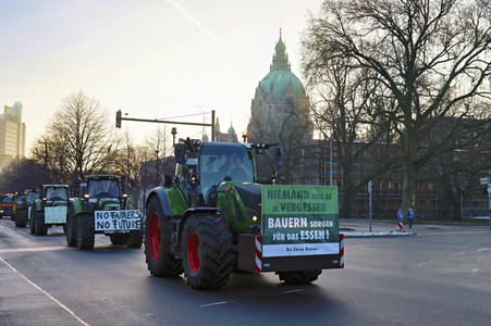 Bauerndemo gegen Agrarpolitik der Bundesregierung in Hannover