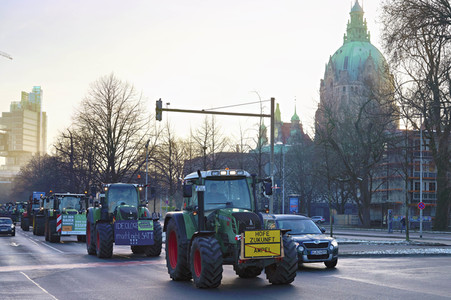 Bauerndemo gegen Agrarpolitik der Bundesregierung in Hannover