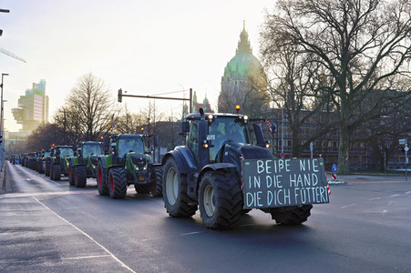 Bauerndemo gegen Agrarpolitik der Bundesregierung in Hannover