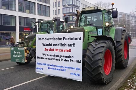 Bauerndemo gegen Agrarpolitik der Bundesregierung in Hannover