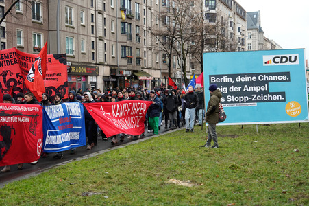Luxemburg-Liebknecht-Demonstration 2024 in Berlin
