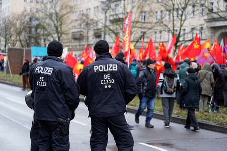 Luxemburg-Liebknecht-Demonstration 2024 in Berlin