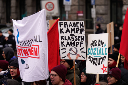 Luxemburg-Liebknecht-Demonstration 2024 in Berlin