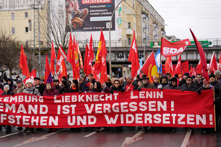 Luxemburg-Liebknecht-Demonstration 2024 in Berlin
