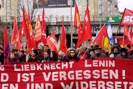 Luxemburg-Liebknecht-Demonstration 2024 in Berlin