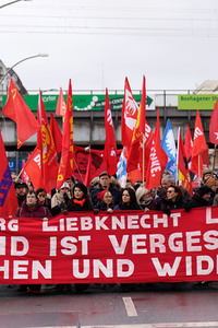 Luxemburg-Liebknecht-Demonstration 2024 in Berlin