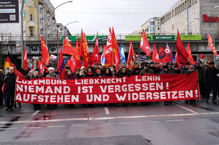 Luxemburg-Liebknecht-Demonstration 2024 in Berlin