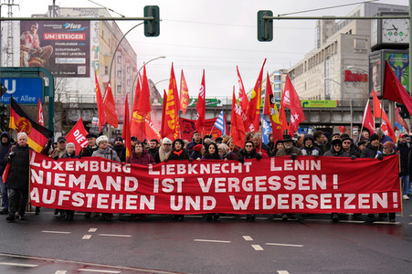 Luxemburg-Liebknecht-Demonstration 2024 in Berlin