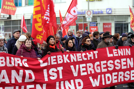 Luxemburg-Liebknecht-Demonstration 2024 in Berlin
