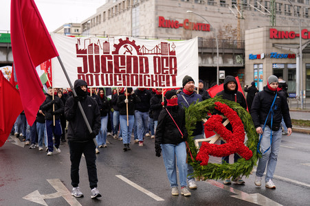 Luxemburg-Liebknecht-Demonstration 2024 in Berlin