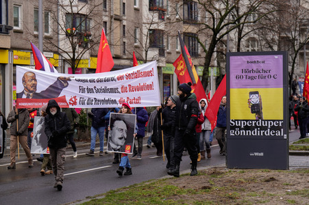 Luxemburg-Liebknecht-Demonstration 2024 in Berlin