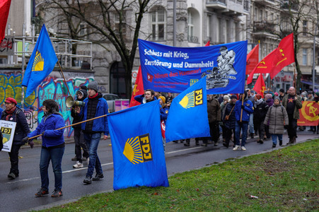 Luxemburg-Liebknecht-Demonstration 2024 in Berlin