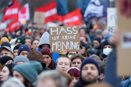 Kundgebung gegen die AfD am Brandenburger Tor in Berlin