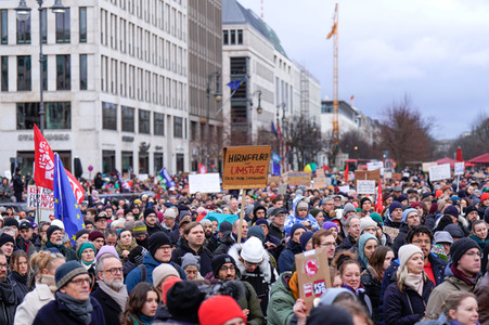 Kundgebung gegen die AfD am Brandenburger Tor in Berlin