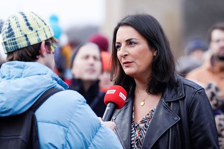 Kundgebung gegen die AfD am Brandenburger Tor in Berlin