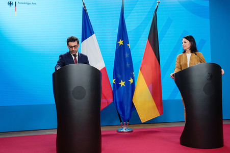 Pressekonferenz von Annalena Baerbock und Stéphane Séjourné in Berlin