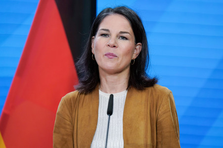 Pressekonferenz von Annalena Baerbock und Stéphane Séjourné in Berlin