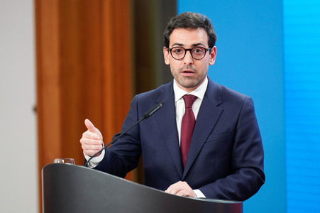 Pressekonferenz von Annalena Baerbock und Stéphane Séjourné in Berlin
