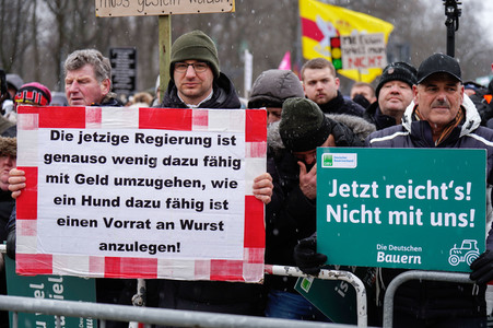 Großkundgebung von Landwirten in Berlin