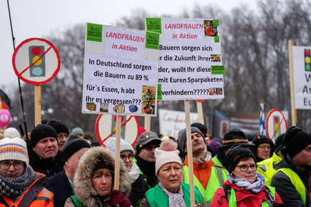 Großkundgebung von Landwirten in Berlin