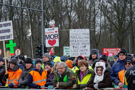 Großkundgebung von Landwirten in Berlin