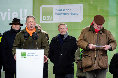 Großkundgebung von Landwirten in Berlin