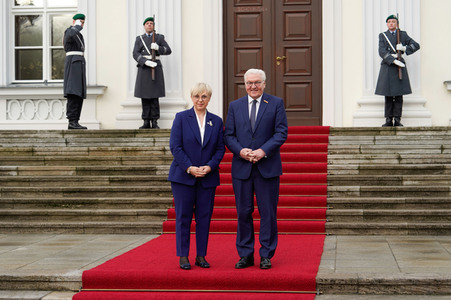 Empfang von Nataša Pirc Musar im Schloss Bellevue in Berlin