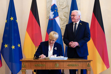 Empfang von Nataša Pirc Musar im Schloss Bellevue in Berlin