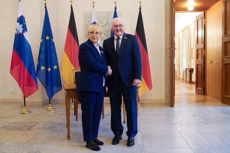 Empfang von Nataša Pirc Musar im Schloss Bellevue in Berlin
