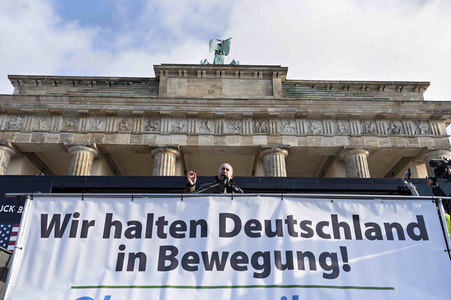 Kundgebung der Spediteure in Berlin